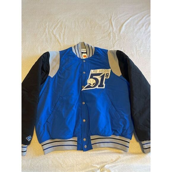 Las Vegas 51’s Size Large Vintage Button Up Jacket Diamond MILB Aviators Stars N - Picture 1 of 9